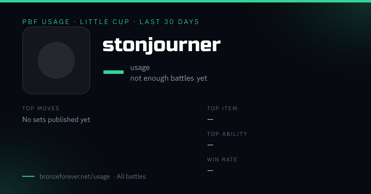 Stonjourner — Little Cup Usage