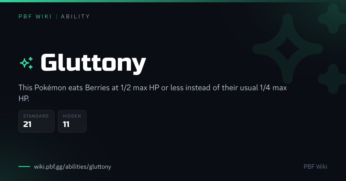 Gluttony — Abilities | PBF