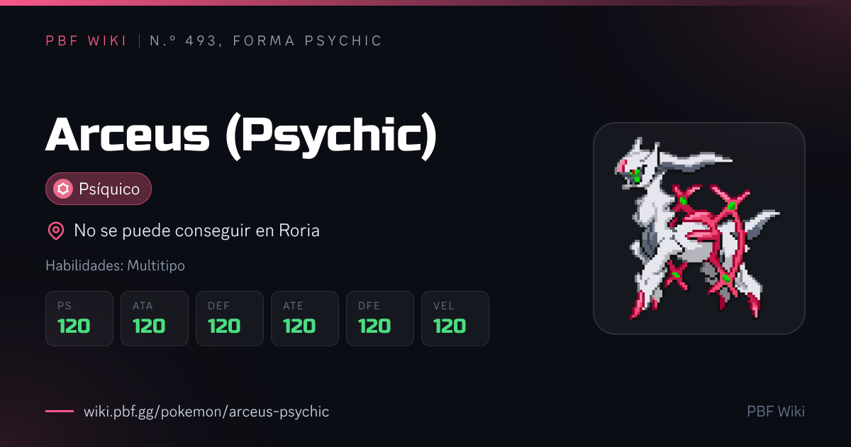 Arceus (Psychic) | PBF Wiki