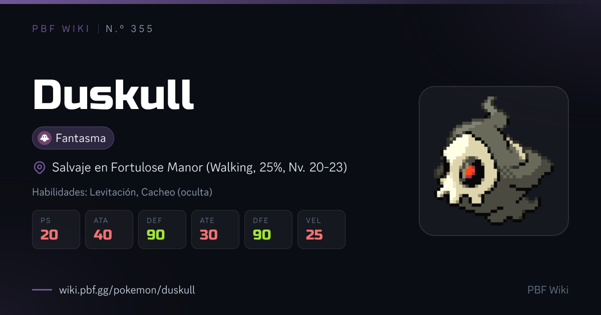 Duskull | PBF Wiki