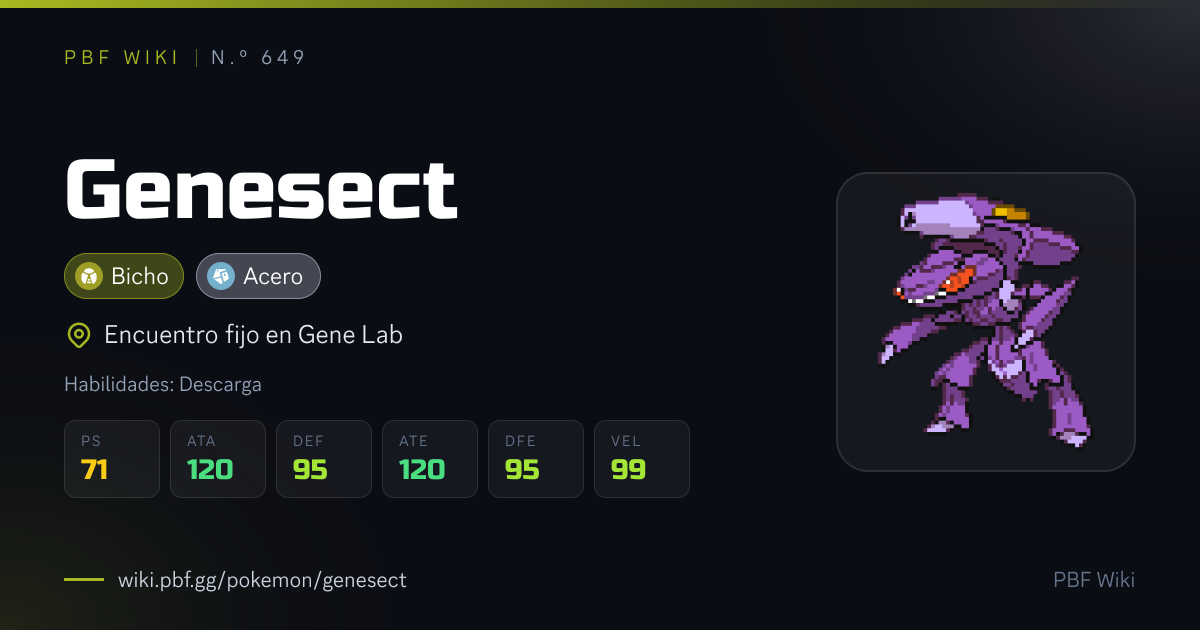 Genesect | PBF Wiki