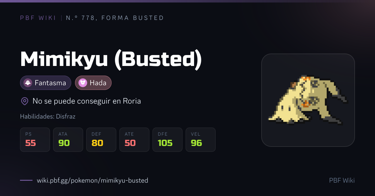 Mimikyu (Busted) | PBF Wiki