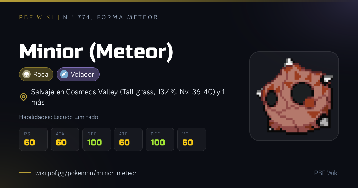 Minior (Meteor) | PBF Wiki