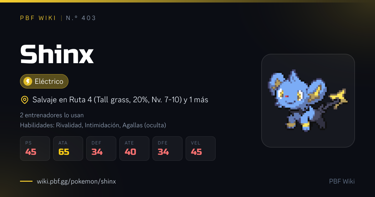 Shinx | PBF Wiki