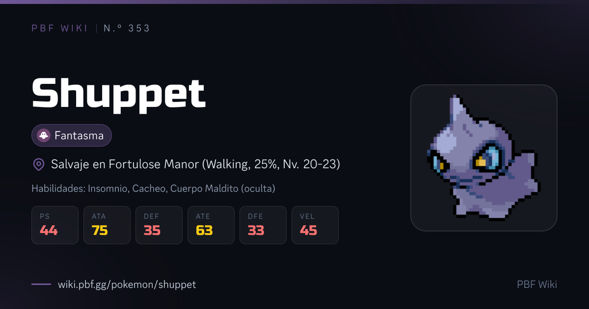 Shuppet | PBF Wiki