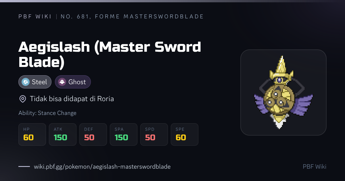 Aegislash (Master Sword Blade) | PBF Wiki