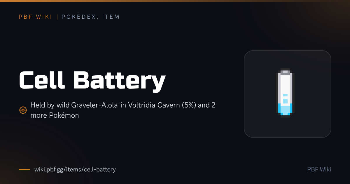 Cell Battery (item) | PBF Wiki
