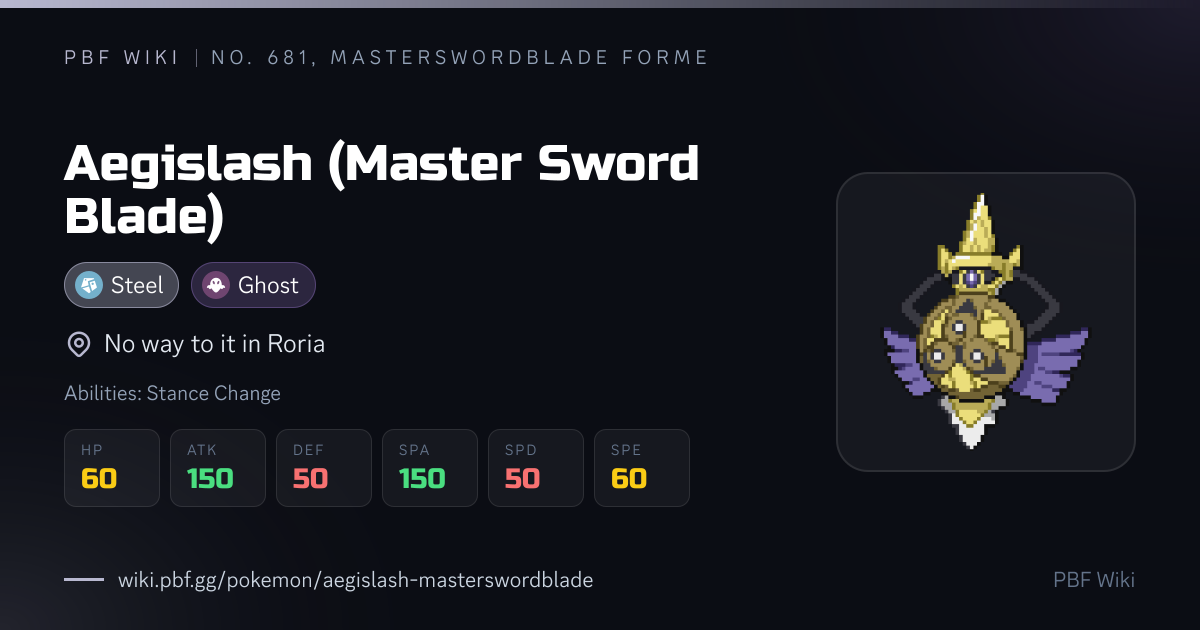 Aegislash (Master Sword Blade) | PBF Wiki