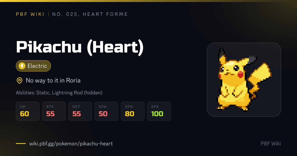 Pikachu-Heart — Where to find it | PBF