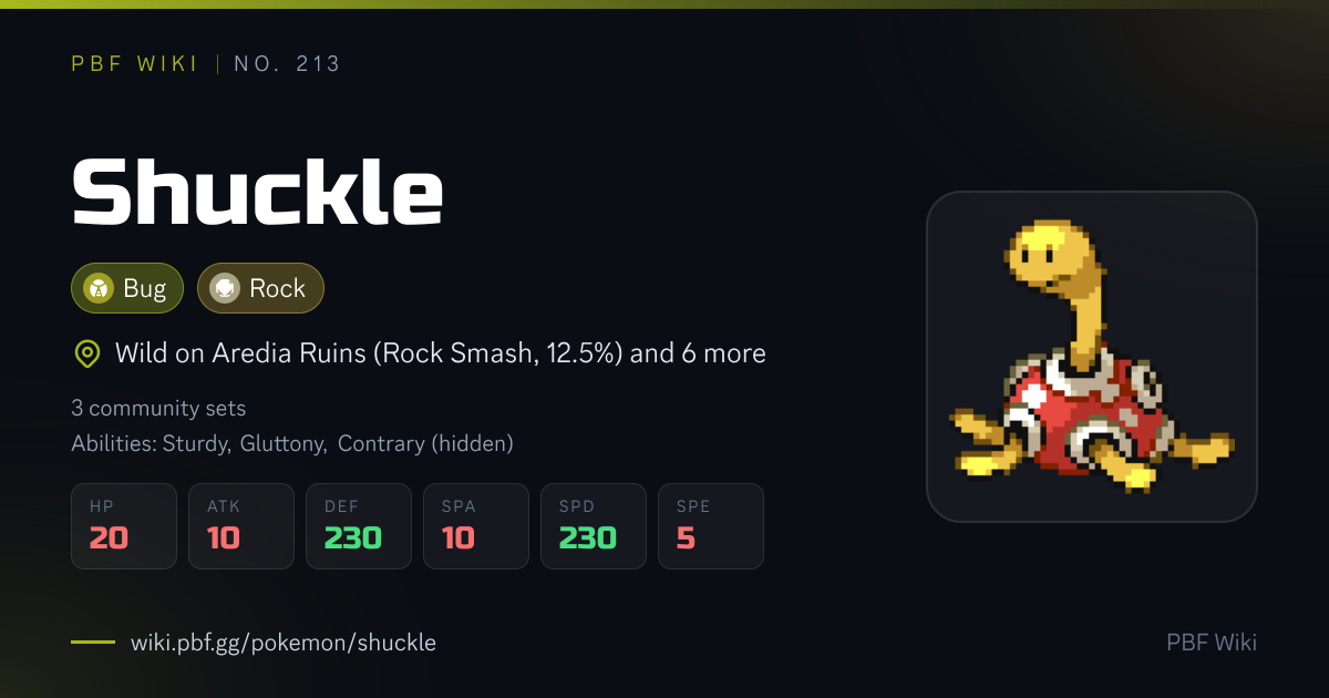 Shuckle | PBF Wiki