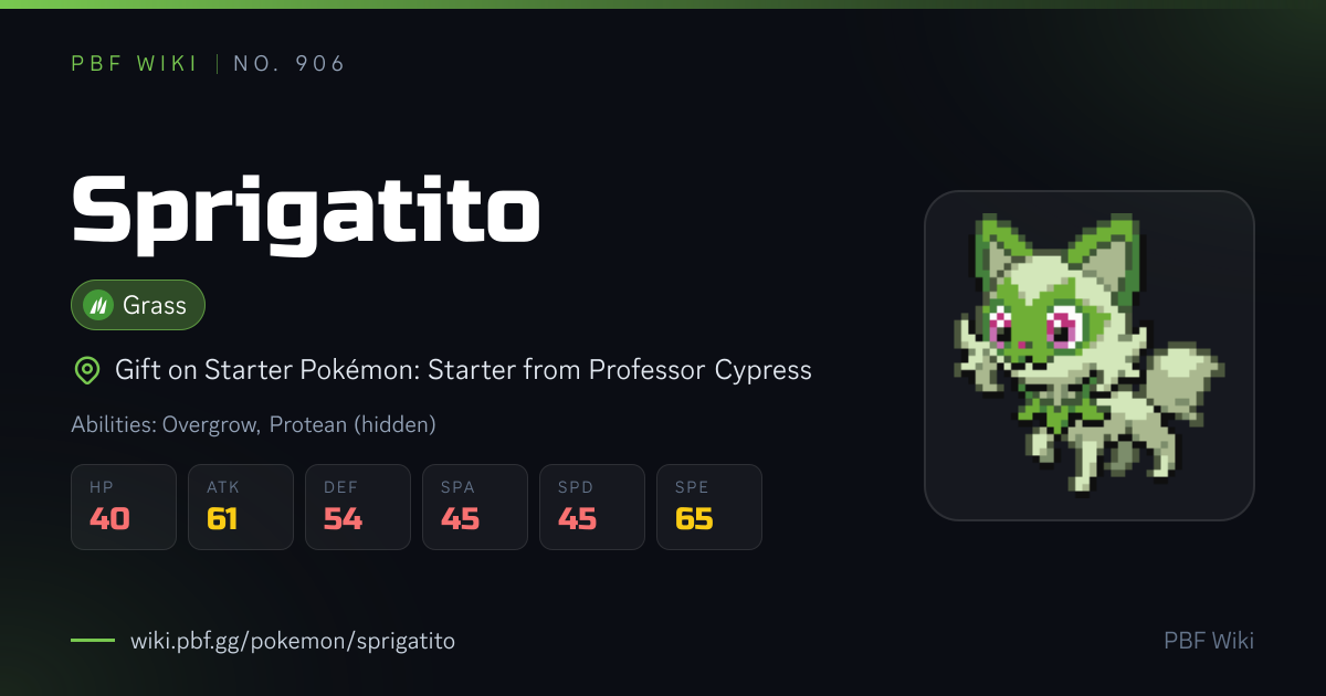 Sprigatito | PBF Wiki