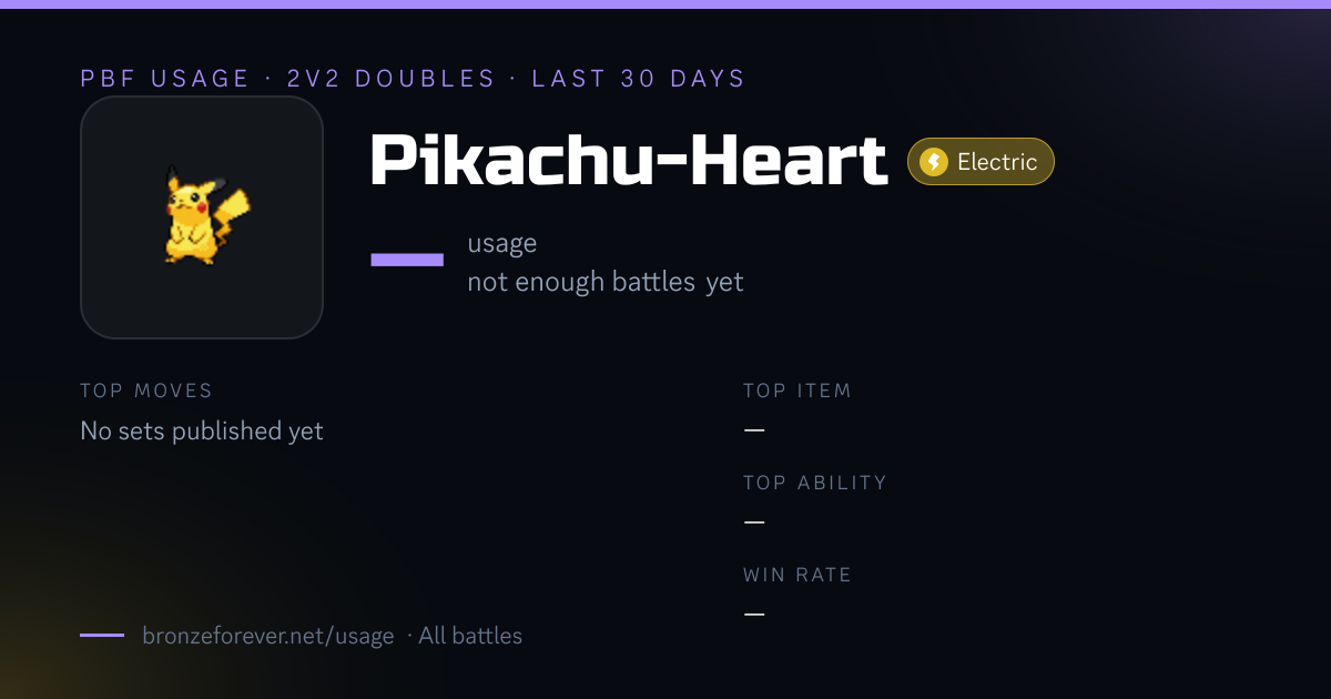 Pikachu-Heart — 2v2 Doubles Usage